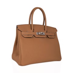 Hermes Birkin 30 Biscuit Togo Leather Palladium Hardware
