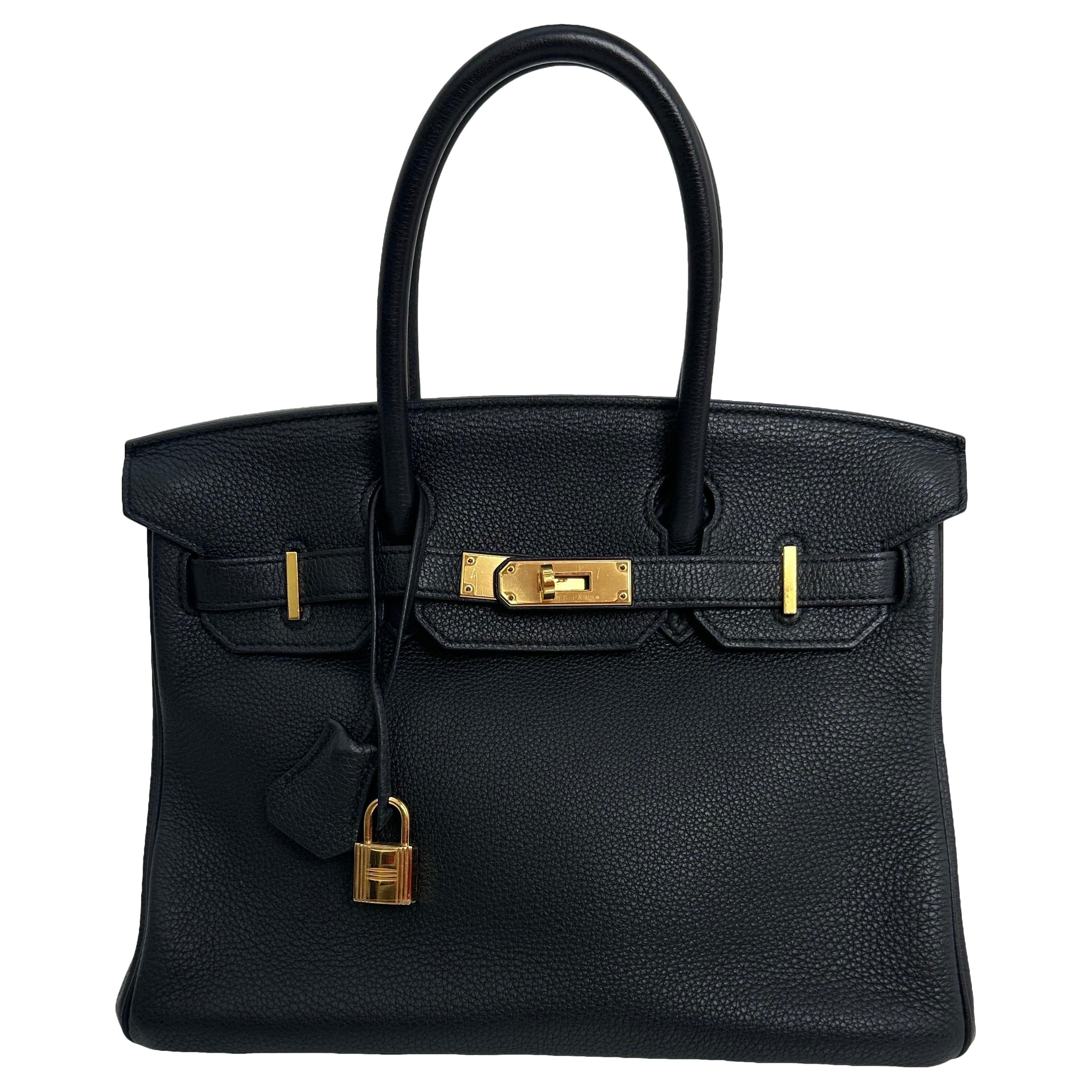 Sac Hermes Birkin 30 noir en vente