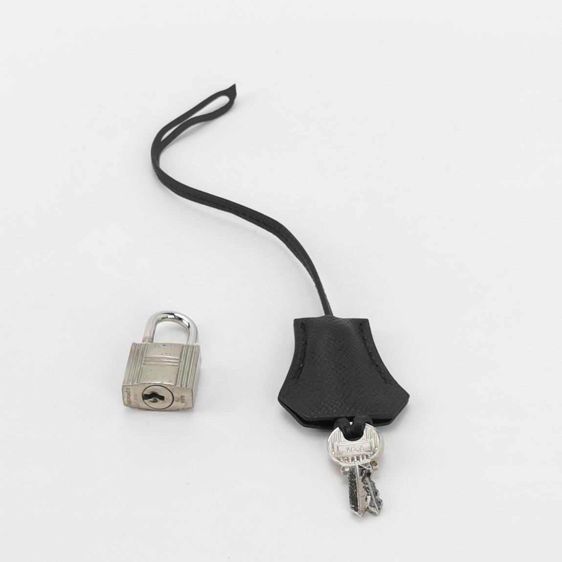 Hermes Birkin 30 Black Epsom Leather Palladium Hardware 2012 For Sale 7