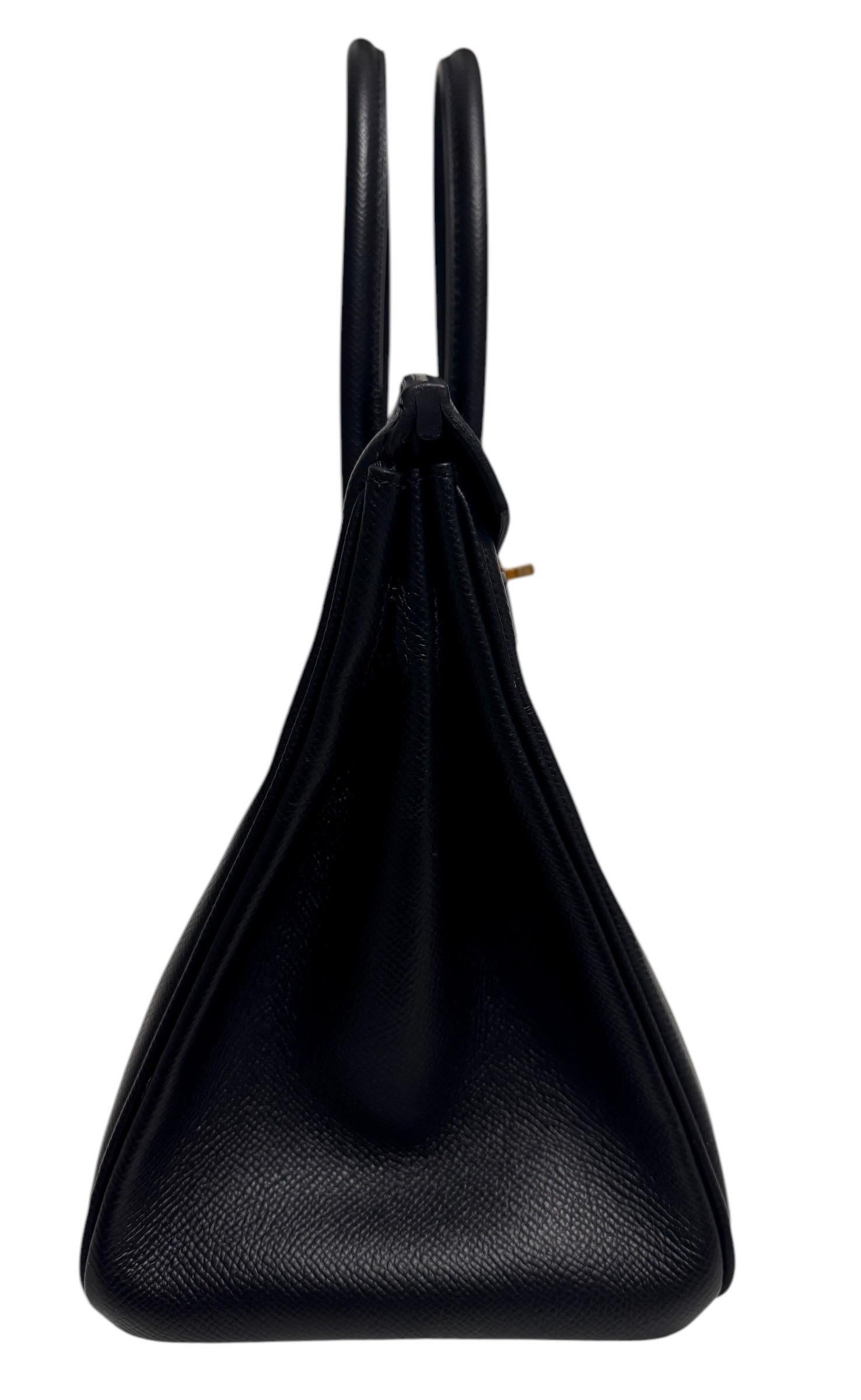Black Hermes Birkin 30 black gold hardware