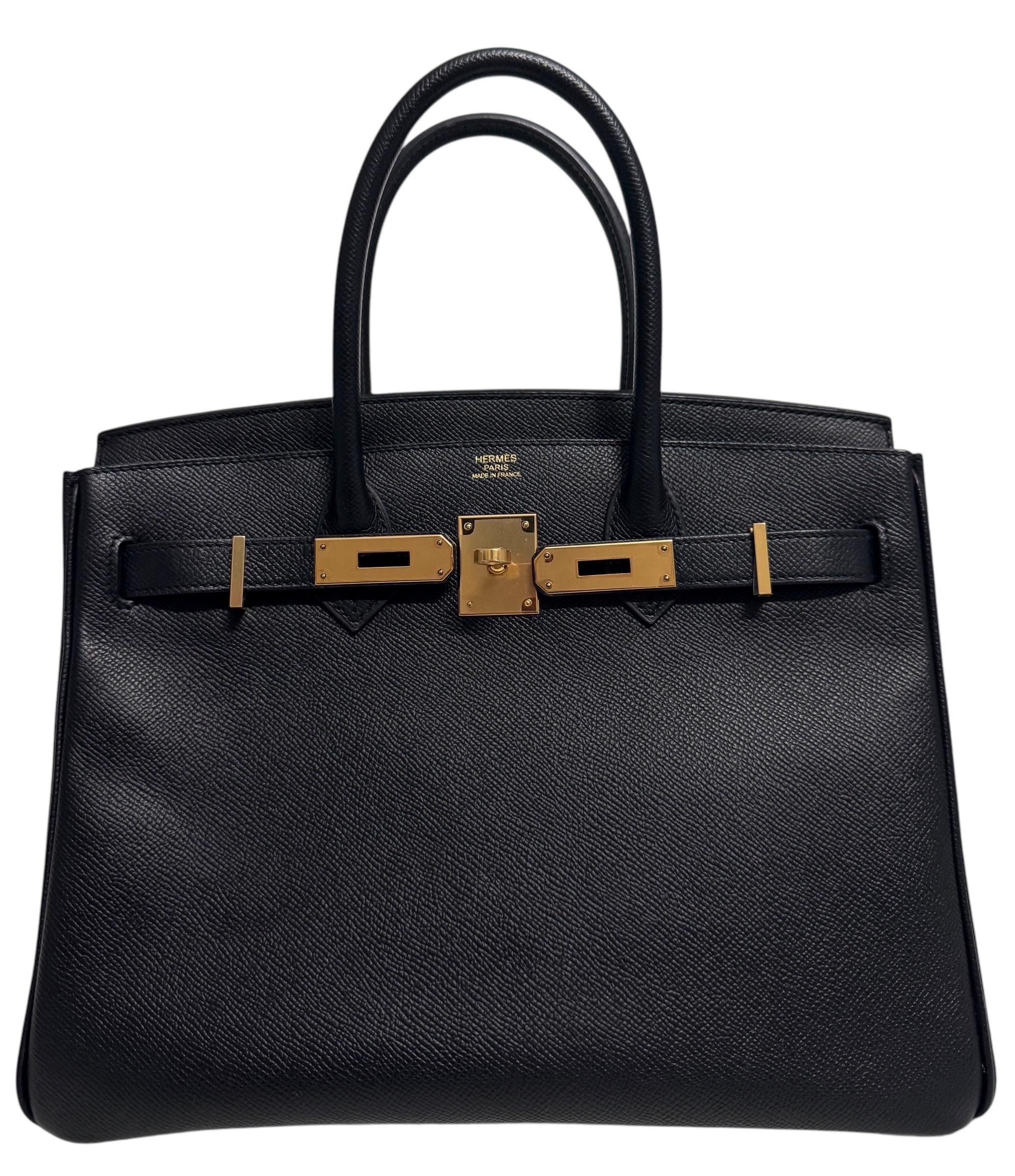 Women's or Men's Hermes Birkin 30 black gold hardware