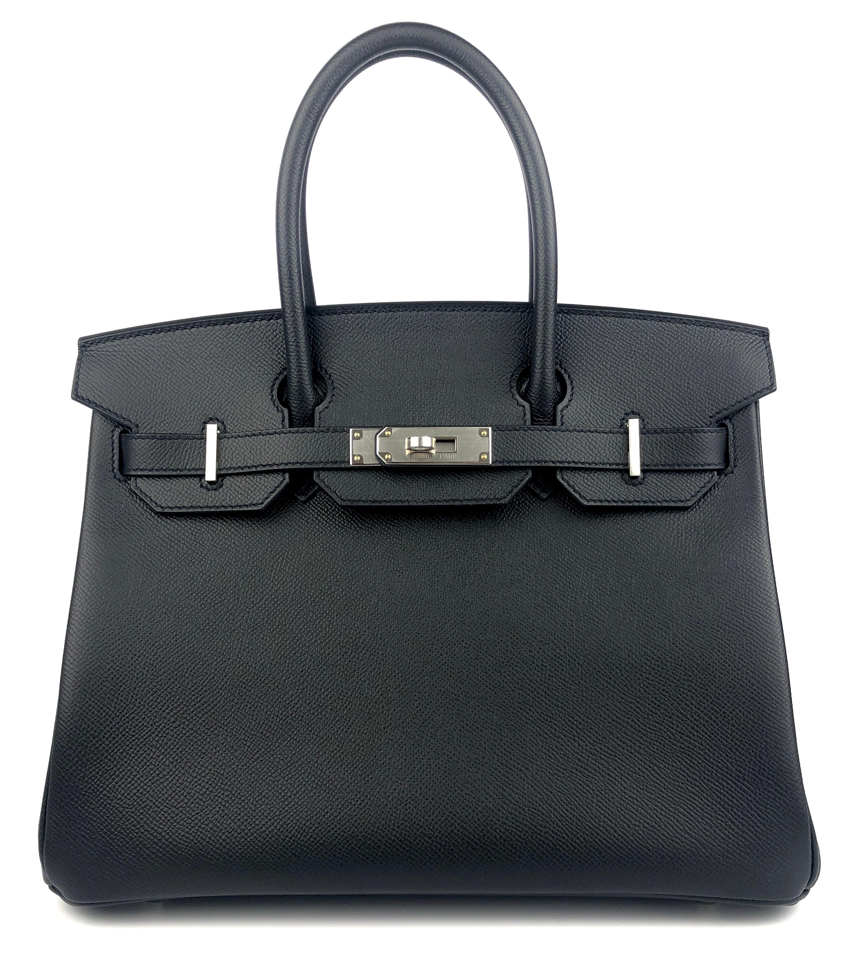 Absolutely Stunning Classic Grail Hermes Birkin 30 Black Epsom Leather complimented by Palladium Hardware. NEW 2021 Z Stamp. Includes all accessories and Box.

Shop with Confidence from Lux Addicts. Authenticity GUARANTEED!