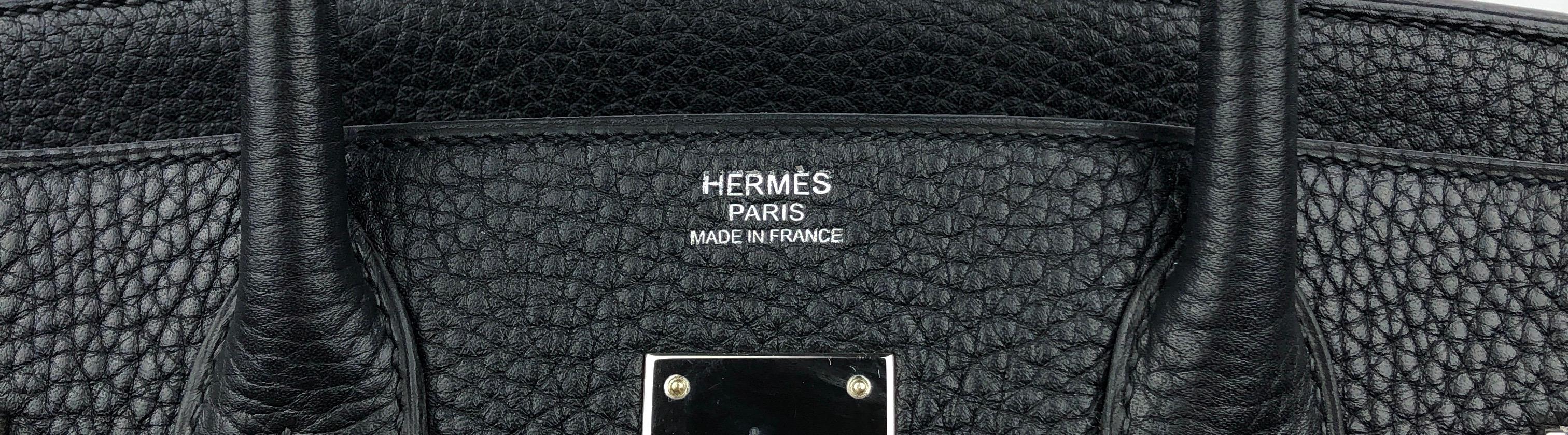 Hermes Birkin 30 Black Noir Palladium Hardware  2