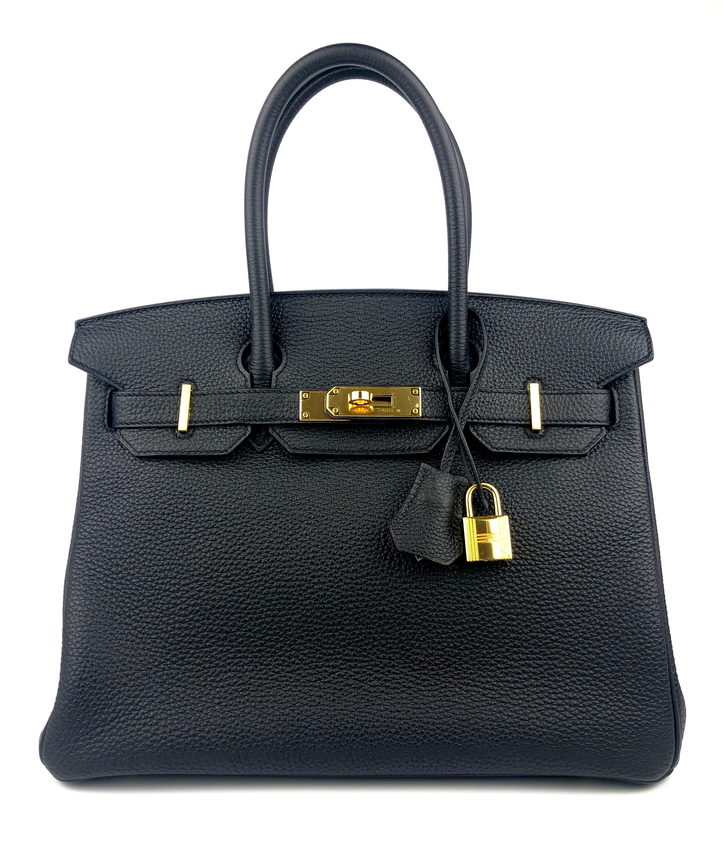 Absolutely Gorgeous Hermes Birkin 30 Black complimented by Gold Hardware. Excellent Pristine Condition with Plastic on Hardware. Excellent corners and Structure. 2018 C Stamp. 

Shop with Confidence from Lux Addicts. Authenticity Guaranteed! 