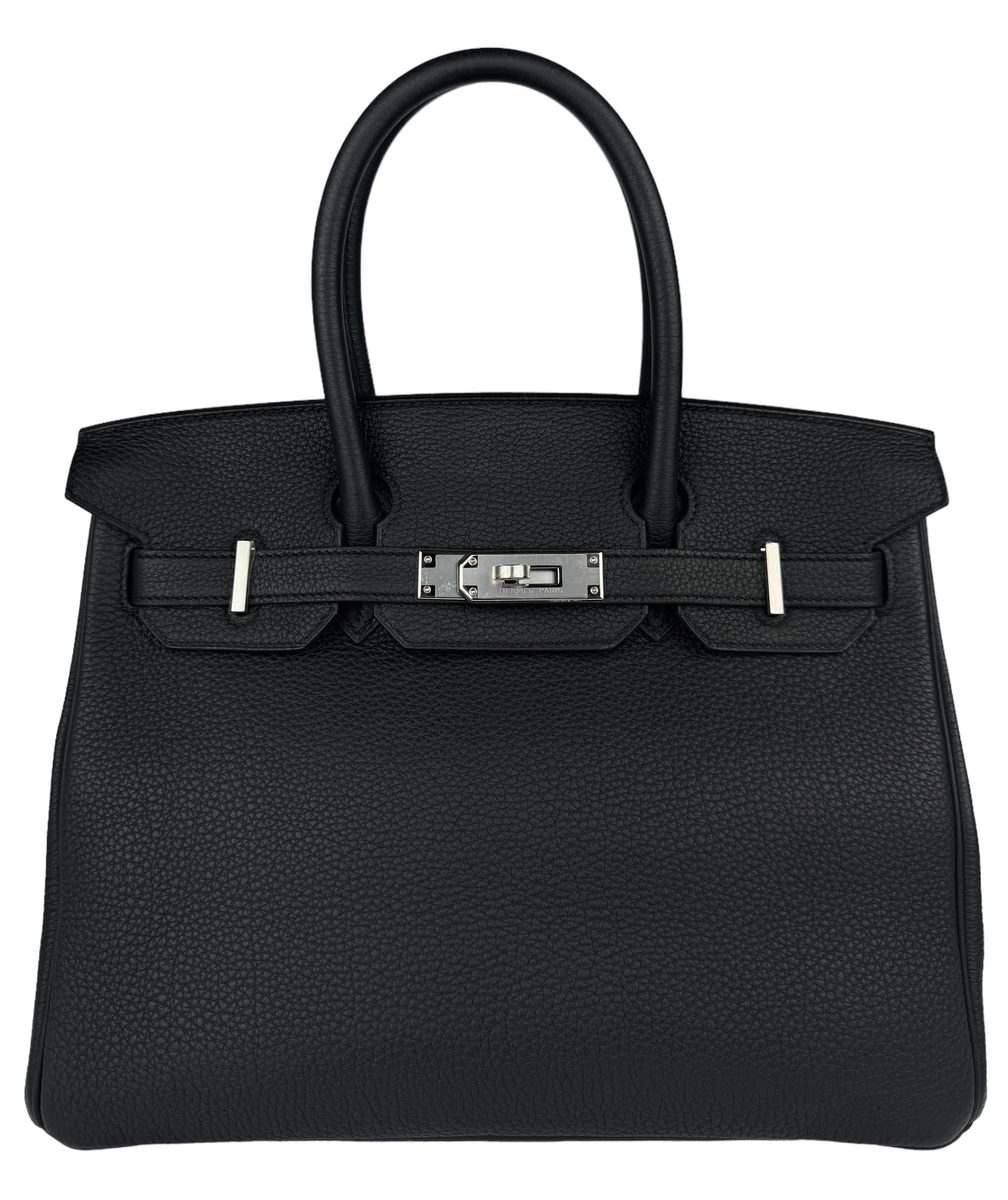 TRÈS RARE et absolument magnifique, le rêve le plus convoité des collectionneurs. Hermes Birkin 30 Black 
