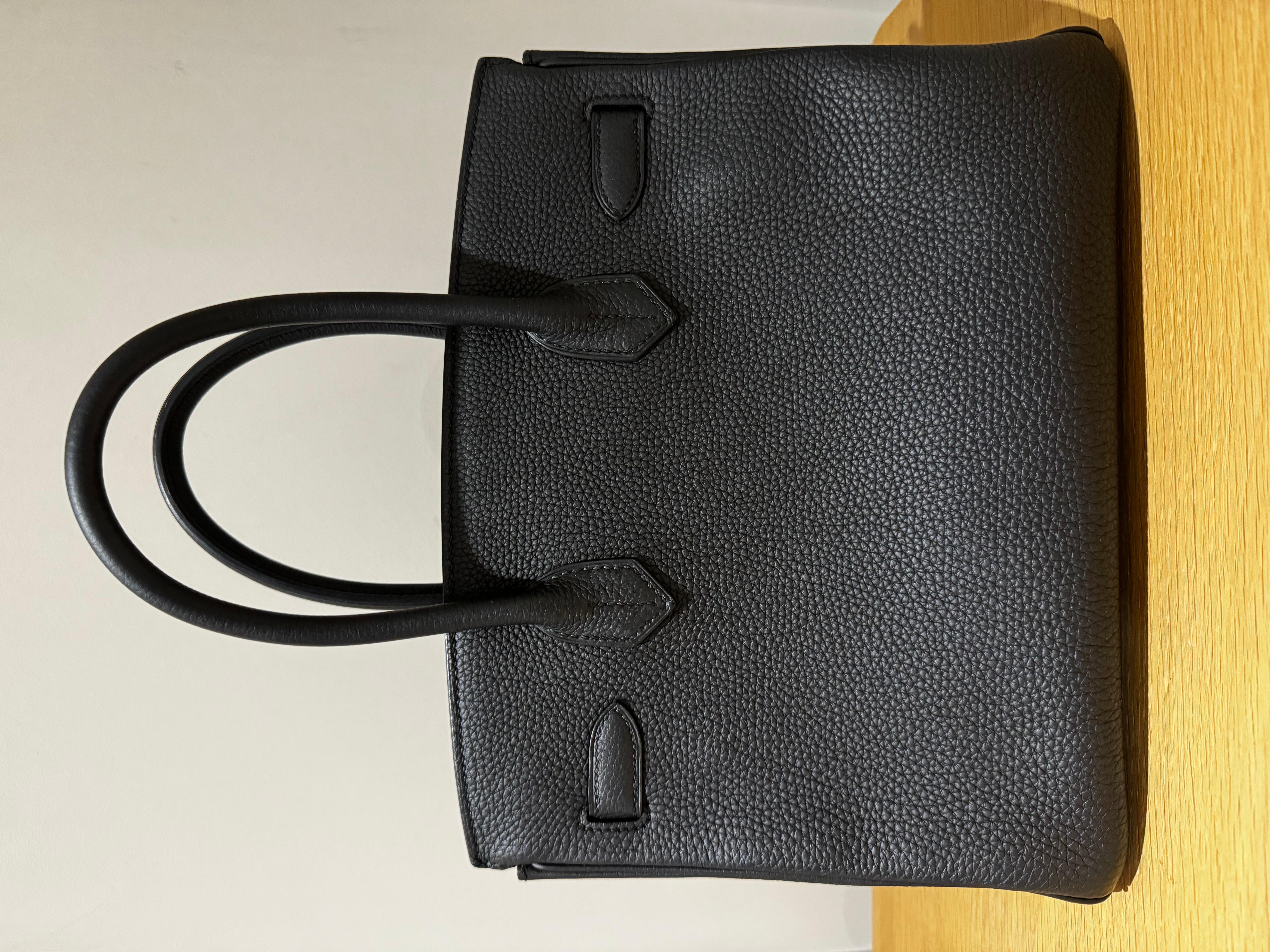 Hermes birkin 30 black togo gold hardware bag  In Excellent Condition In London, England