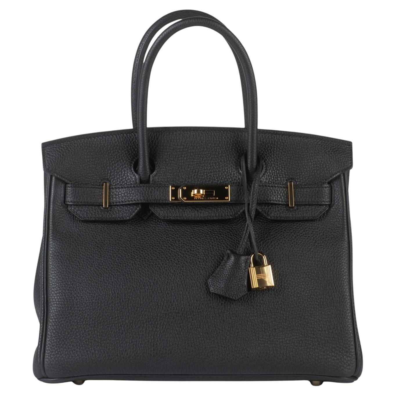 Hermès Birkin 30 Black Togo Gold Leather