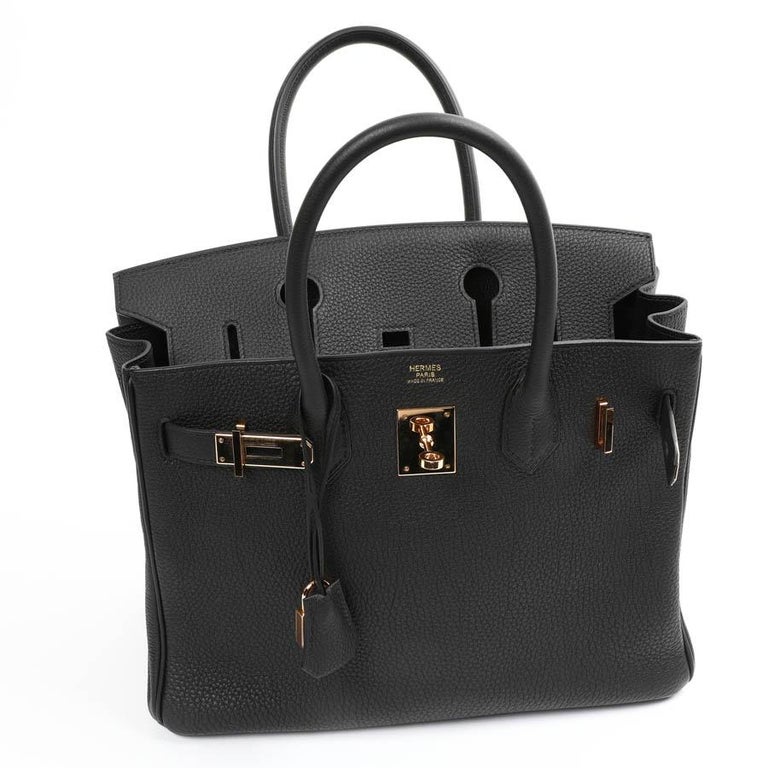 HERMES Birkin 30 Black Togo Leather at 1stDibs