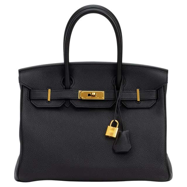 Hermès Black Birkin 30 Bag in Togo Leather with Gold Hardware For Sale ...