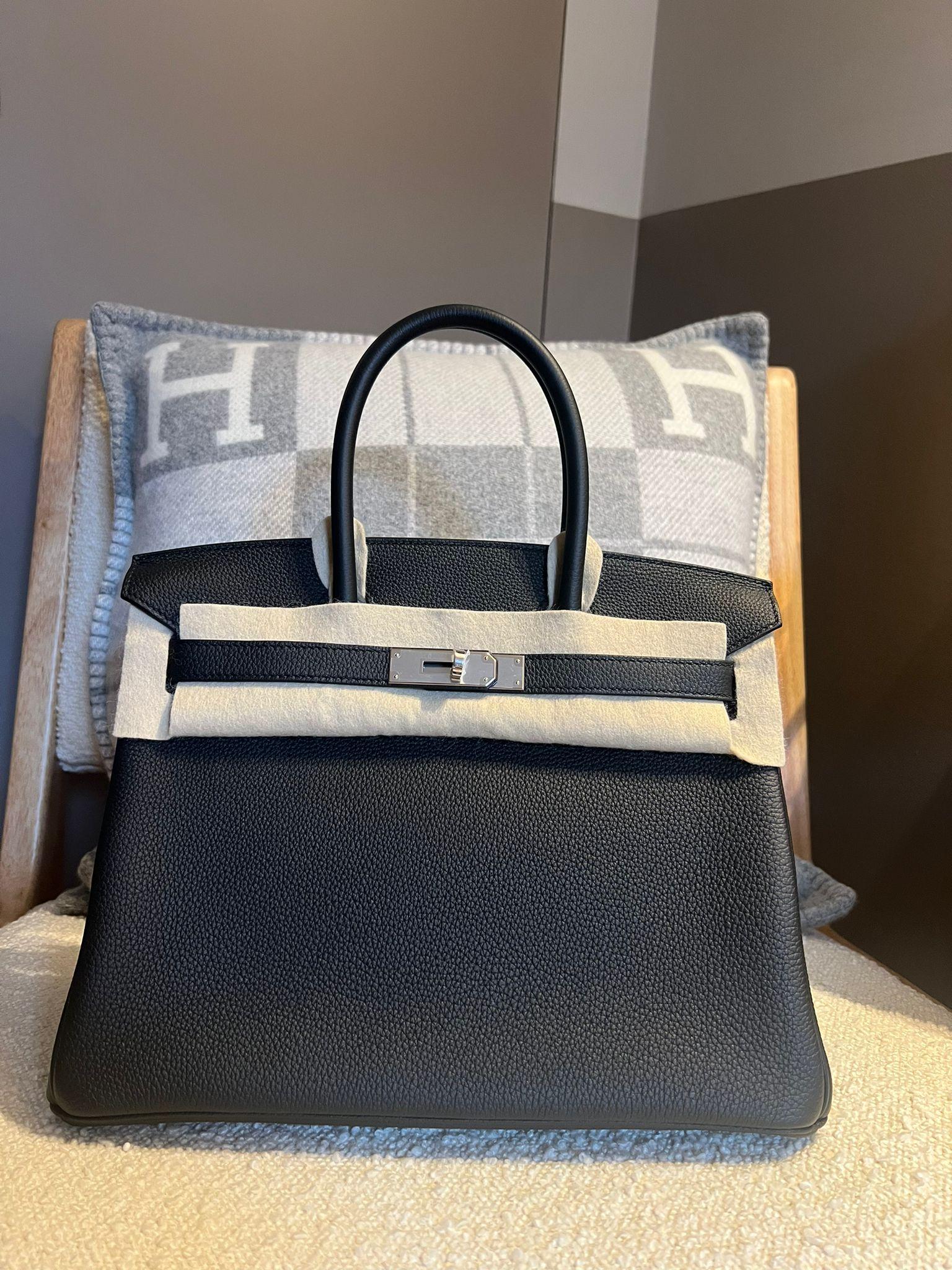 Hermes Birkin 30 black togo leather palladium hardware bag . Brand new with box, dustbag, rain cover, felt, booklet and invoice. Y stamp
