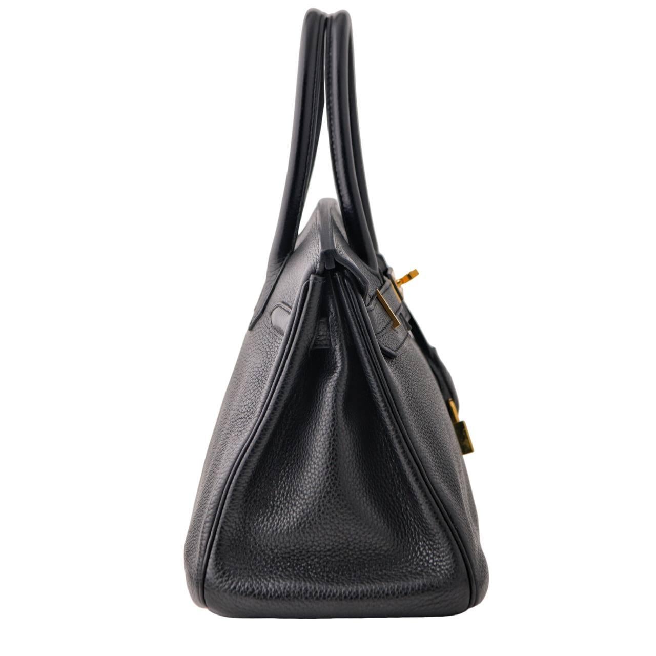 Hermès Birkin 30 Black Togo Leather with Gold Hardware Handbag For Sale 2