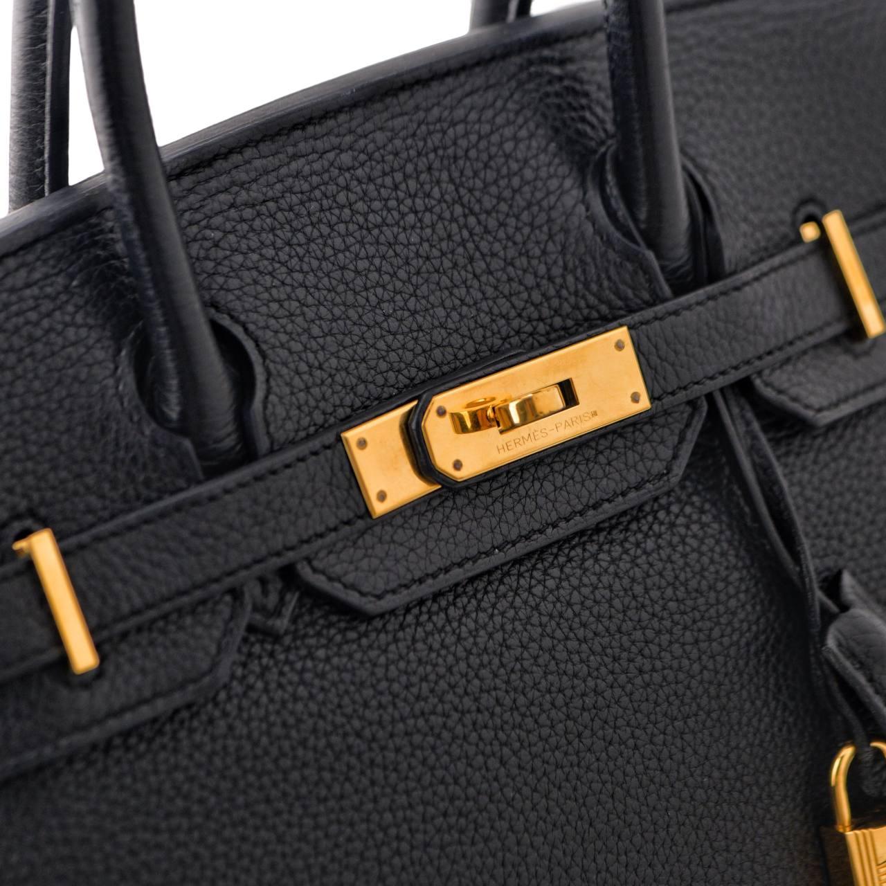 Hermès Birkin 30 Black Togo Leather with Gold Hardware Handbag For Sale 7