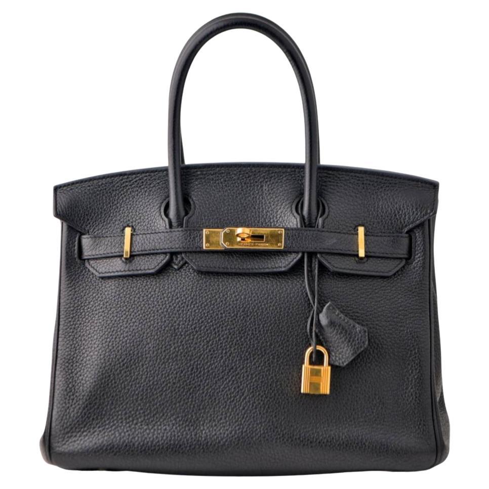 Hermès Birkin 30 Black Togo Leather with Gold Hardware Handbag For Sale