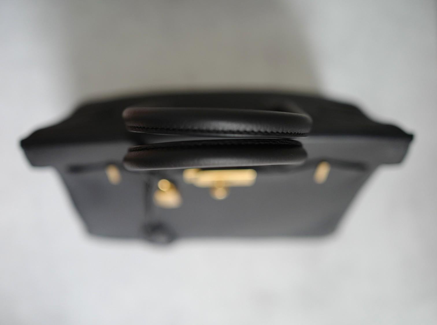 Hermès Birkin 30 Schwarzes Togoleder mit goldener Hardware - Stempel W 2