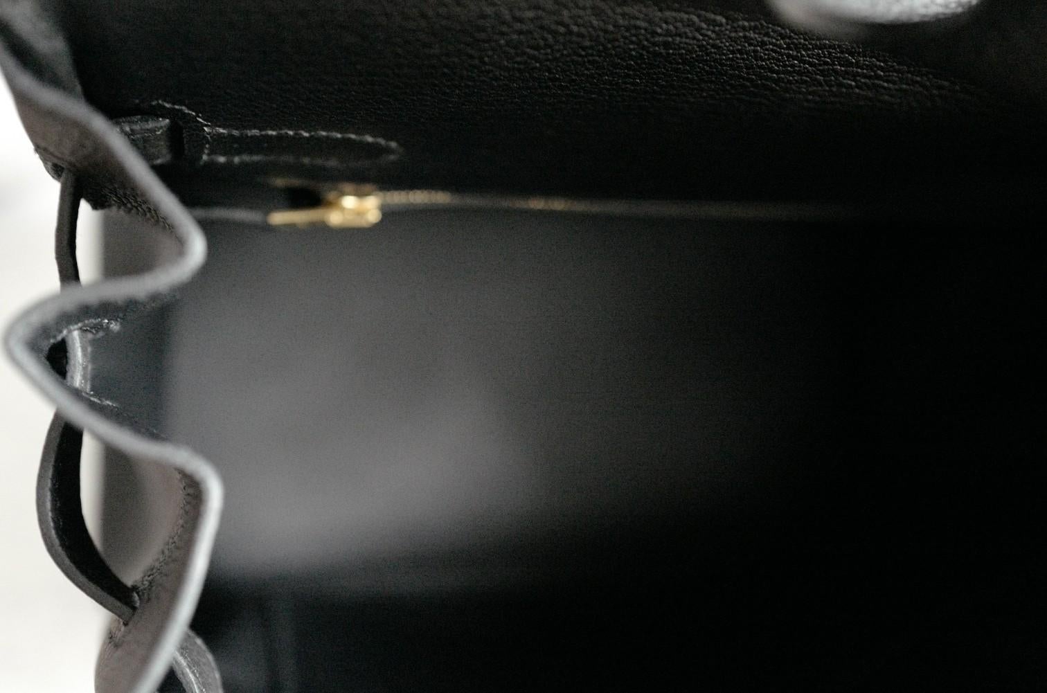 Hermès Birkin 30 Schwarzes Togoleder mit goldener Hardware - Stempel W 4