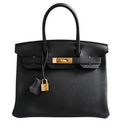 Hermès Birkin 30 Black Togo Leather with Gold Hardware – Stamp W