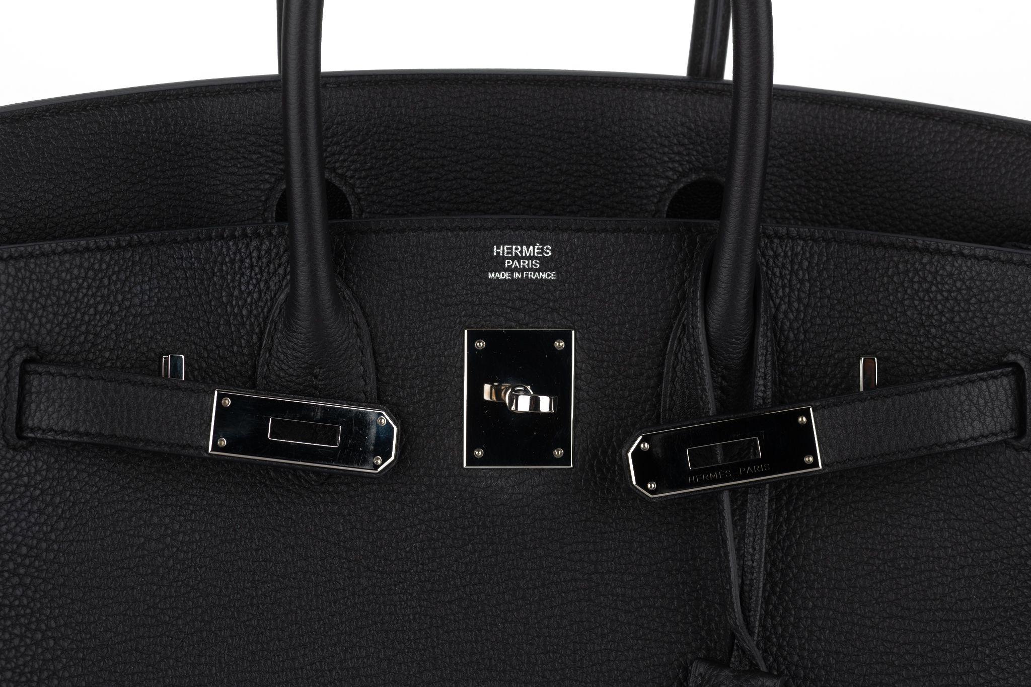 Hermès Birkin 30 Nero Togo Palladium in vendita 5