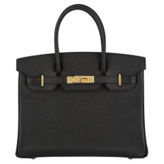 Hermès Birkin 30 Black Veau Epsom GHW