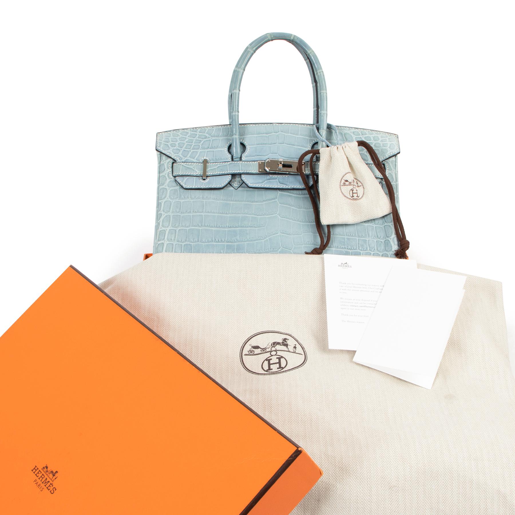 Hermès Birkin 30 Bleu Ciel Croco Niloticus PHW 2