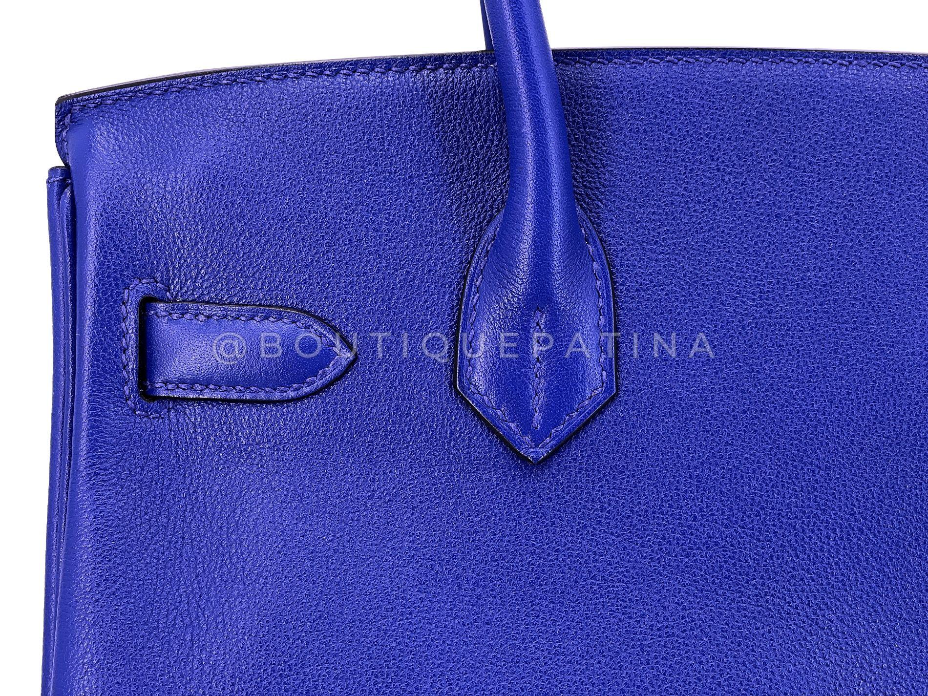 Hermès Birkin 30 Bleu Electric Novillo Tote Bag 24k GHW 68588 Pour femmes en vente