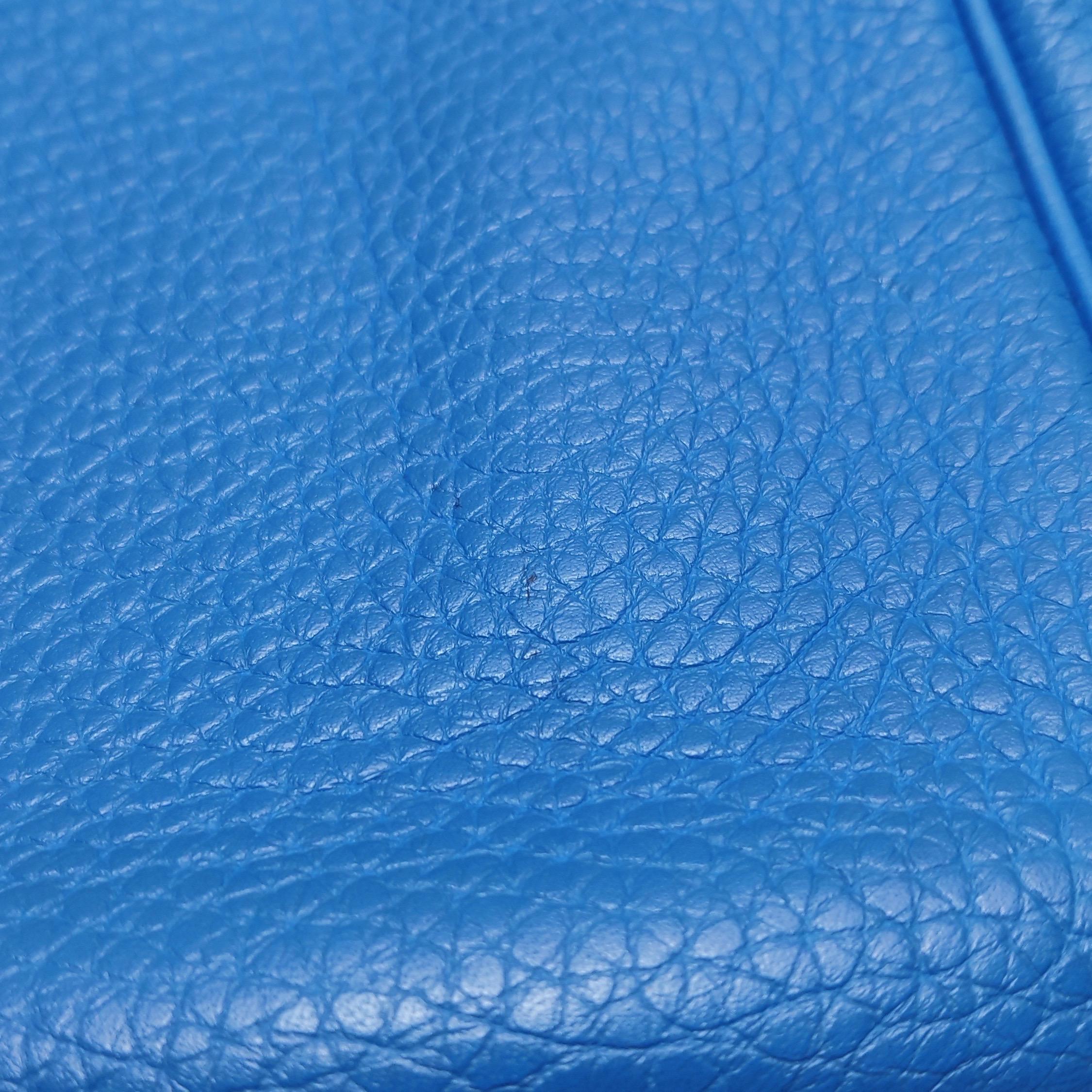 Hermes Birkin 30 Bleu Hydra T7 Togo Calfskin Leather Silver-tone Palladium Hardw 7