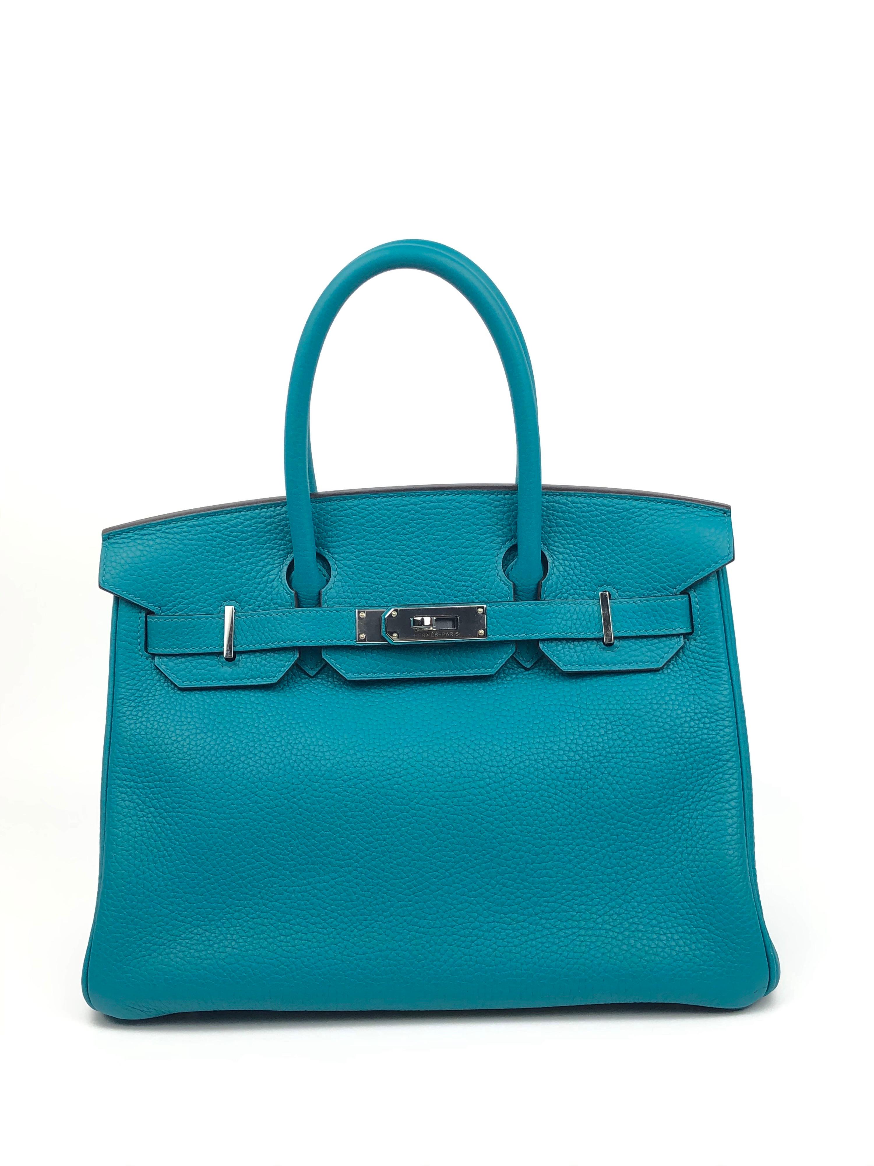 Hermes Birkin 30 Bleu Paon Palladium Hardware 2017. Pristine Condition with all plastic!

Shop with Confidence from Lux Addicts. Authenticity Guaranteed!