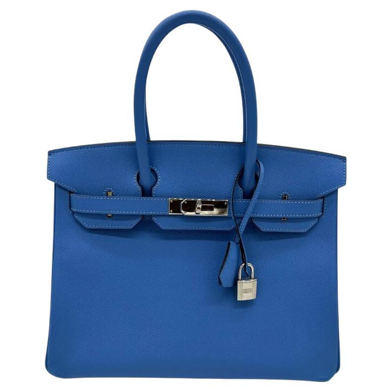 Hermès Birkin 30 Bleu Paradis Epsom Palladium Hardware For Sale