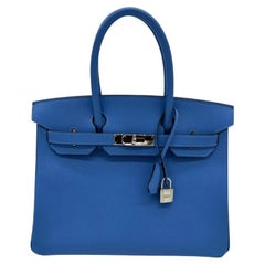 Hermès Birkin 30 Bleu Paradis Epsom Palladium Hardware