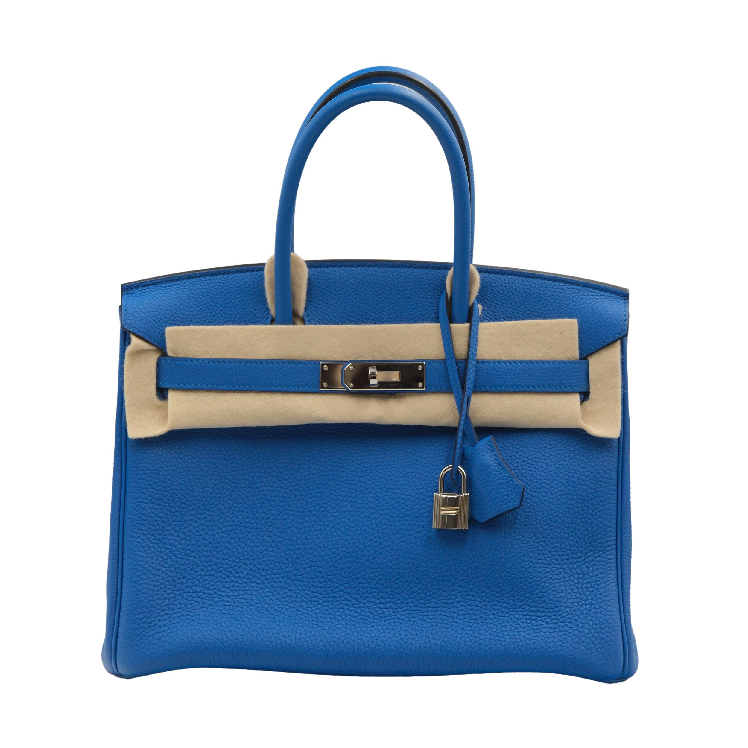 Hermès Birkin 30 Bleu Royal Togo avec quincaillerie en palladium
