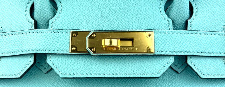 Hermès Bleu Atoll Birkin 30cm of Epsom Leather with Gold Hardware