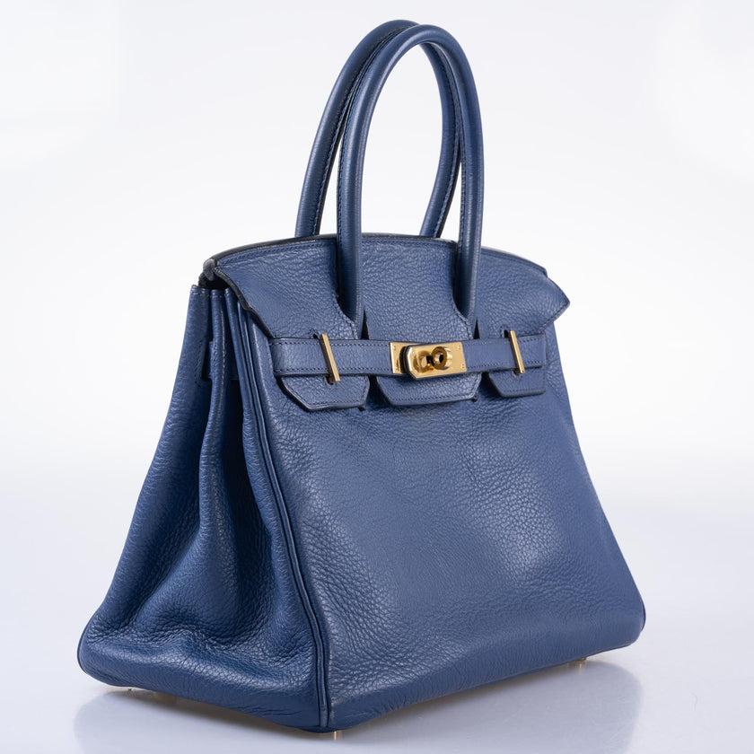 Hermès Birkin 30 Blue Brighton Clemence with Gold Hardware Bag For Sale 1