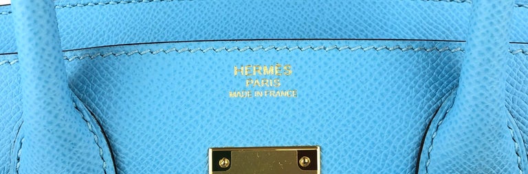 Hermès 30cm Birkin, Celeste Epsom Leather, Gold Hardware