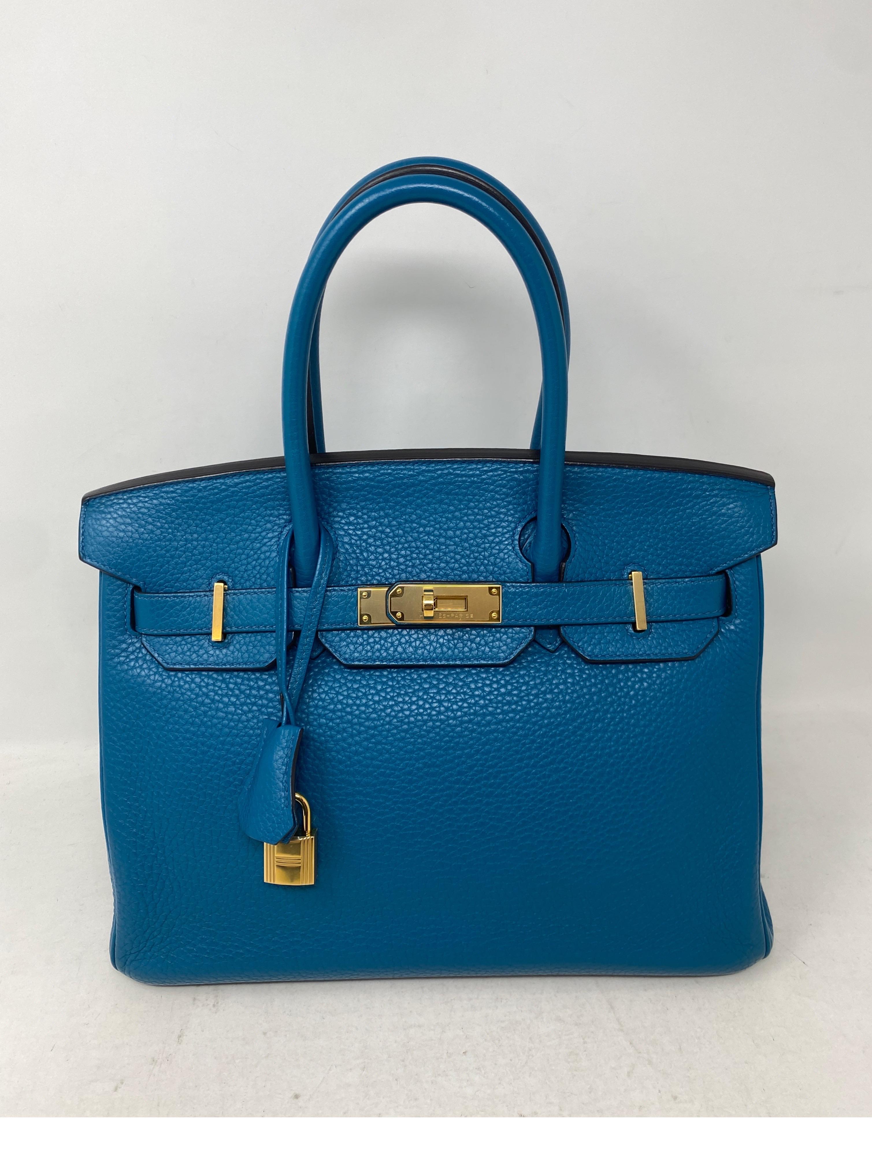 Hermes Birkin 30 Blue Cobalt Bag  9