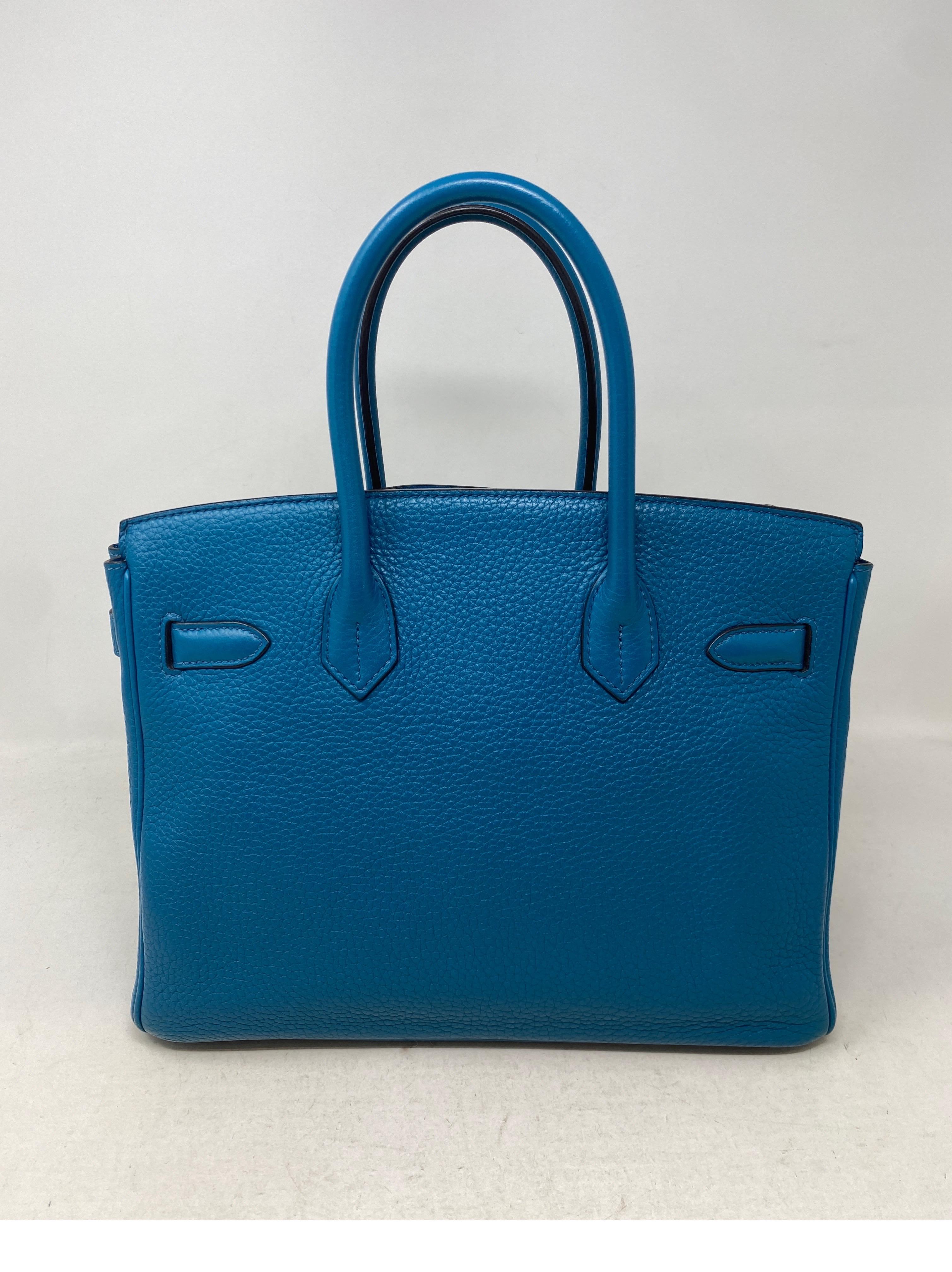 Women's or Men's Hermes Birkin 30 Blue Cobalt Bag 