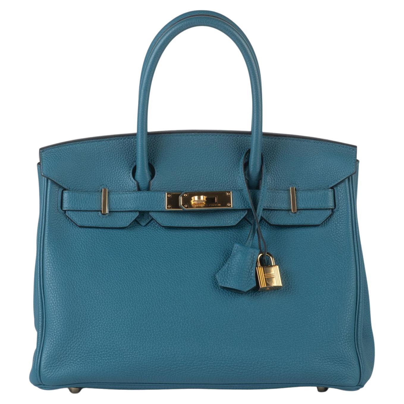 Hermès Birkin 30 Blue Cobalt Togo Gold For Sale