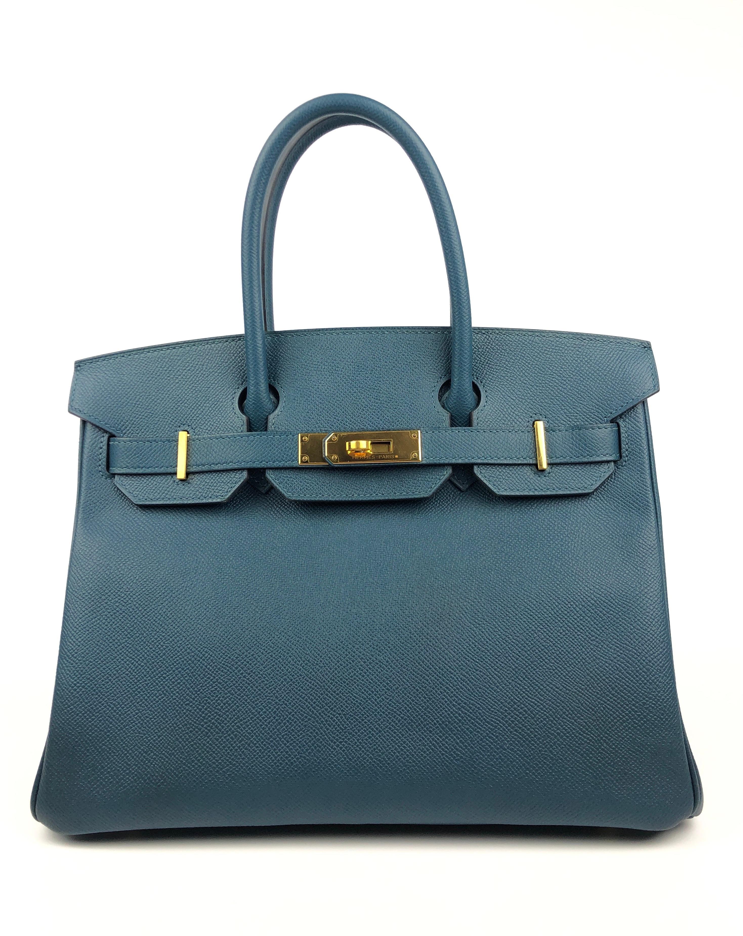 Stunning Rare Hermes Birkin 30 Blue Colvert Gold Hardware.  Excellent Pristine Condition, Plastic on Hardware. Excellent corners and Structure.

Shop with Confidence from Lux Addicts. Authenticity Guaranteed. 