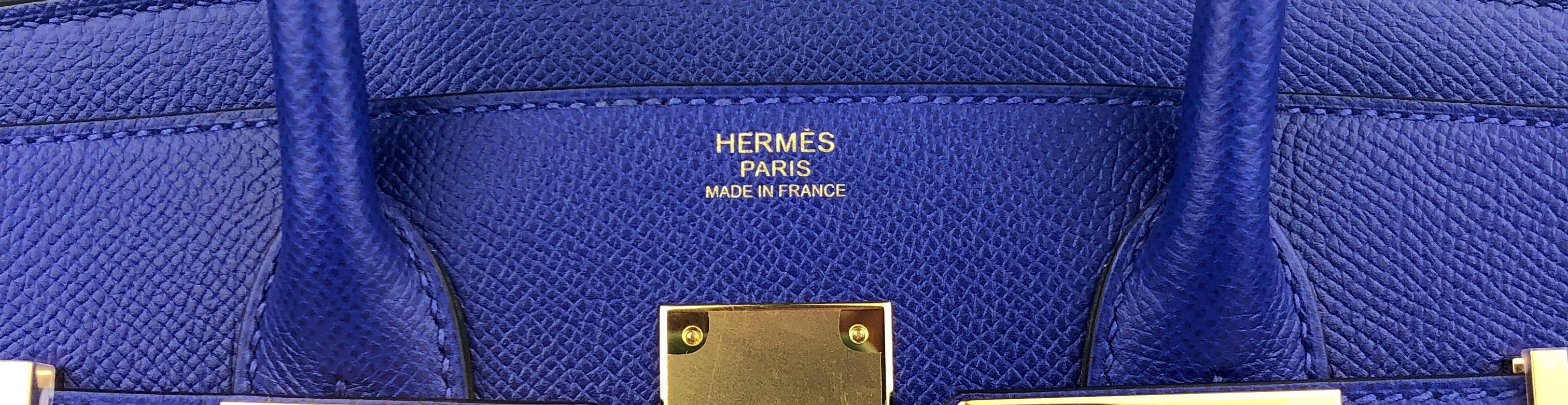 Women's or Men's Hermes Birkin 30 Blue Electric Epsom Leather Gold Hardware 2019