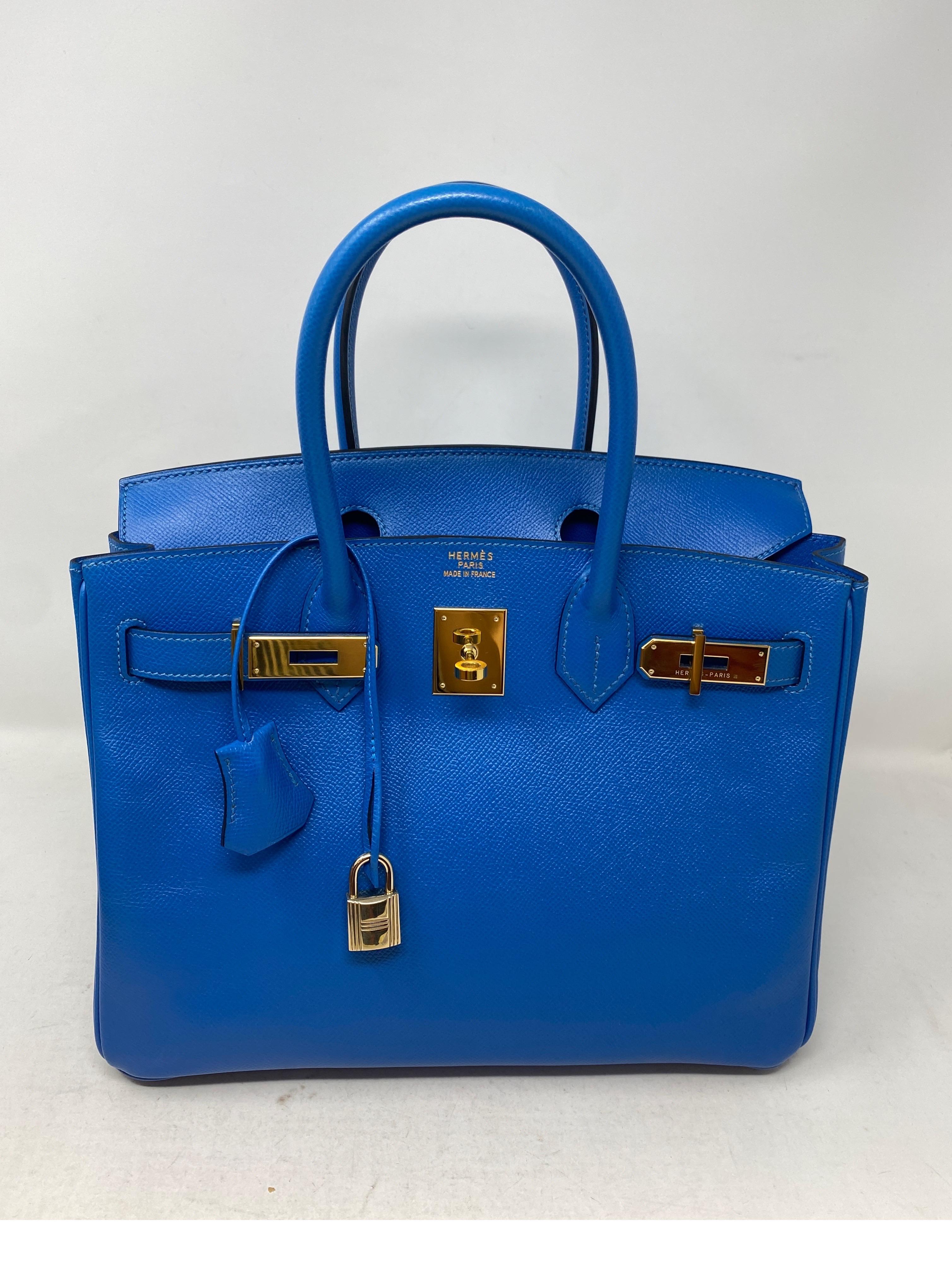 Hermes Birkin 30 Blue France  8