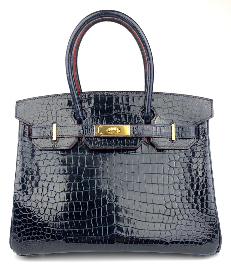 Hermes Birkin 30 Rouge H Niloticus Crocodile Gold Hardware