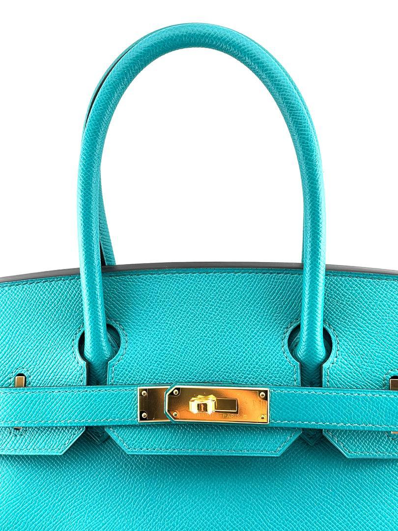 Hermès Birkin 30 Blue Paon GHW In New Condition For Sale In New York, NY