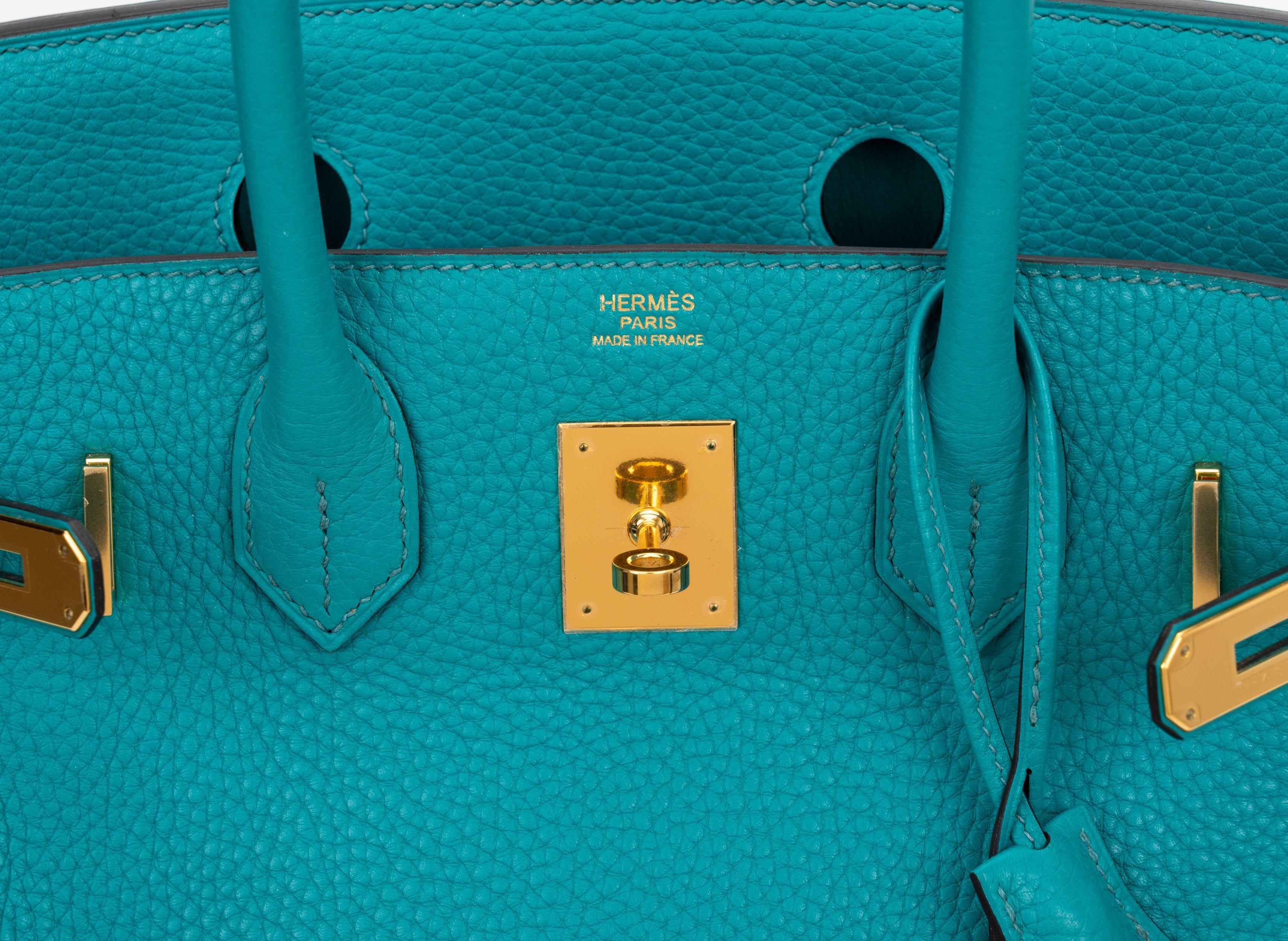 Hermes Birkin 30 Blue Paon Gold Clemence For Sale 3