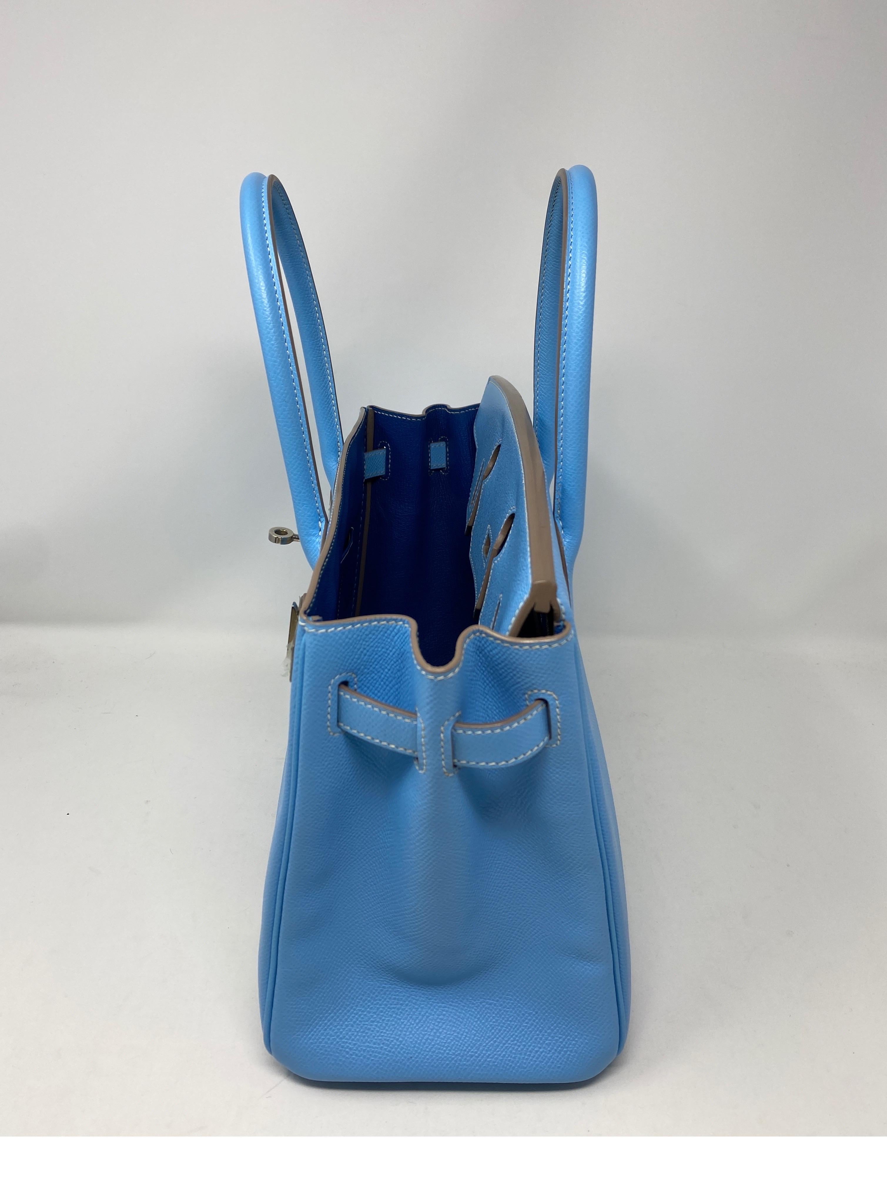 Hermes Birkin 30 Blue Paradis Bag 3