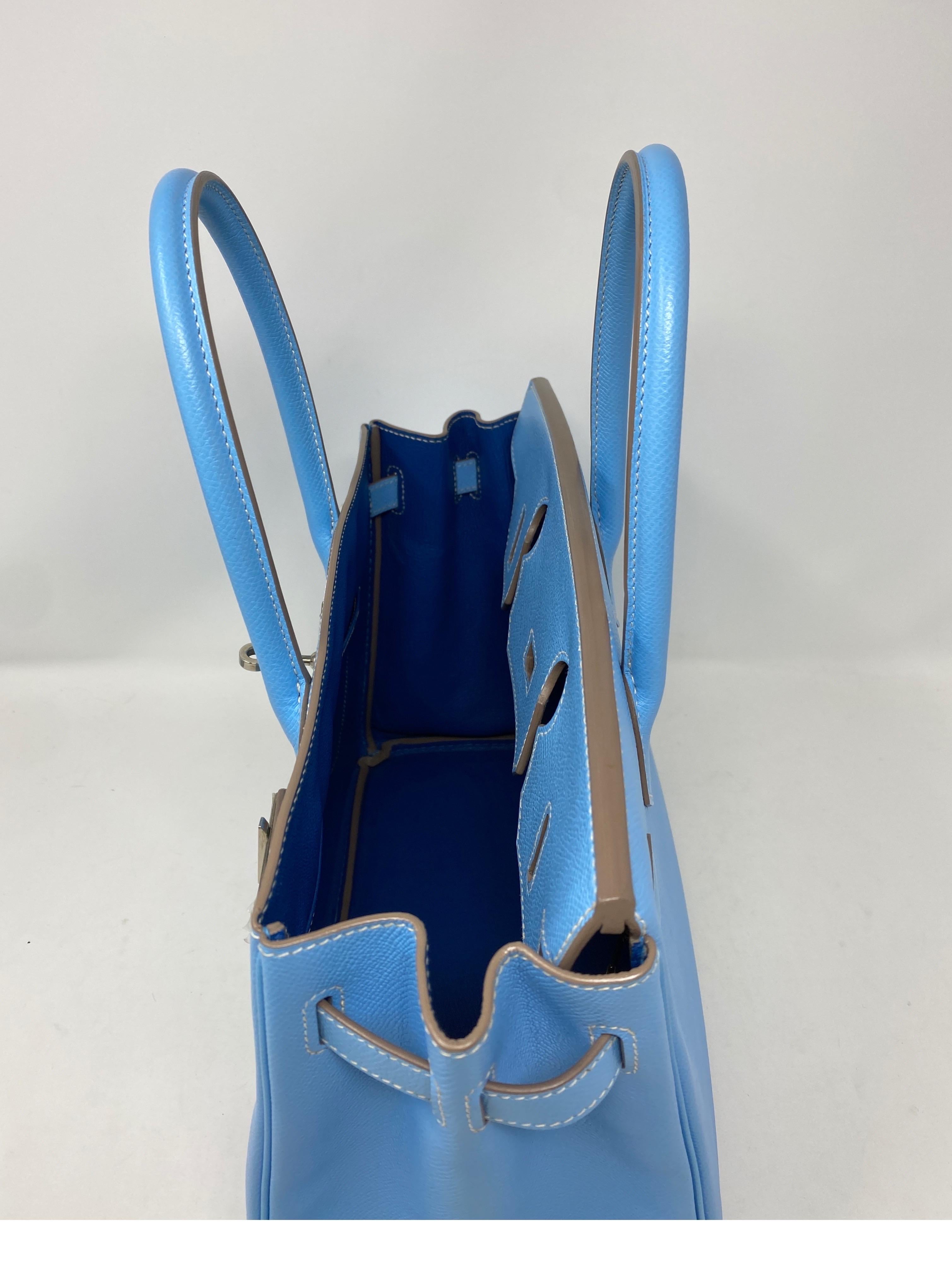 Hermes Birkin 30 Blue Paradis Bag 4