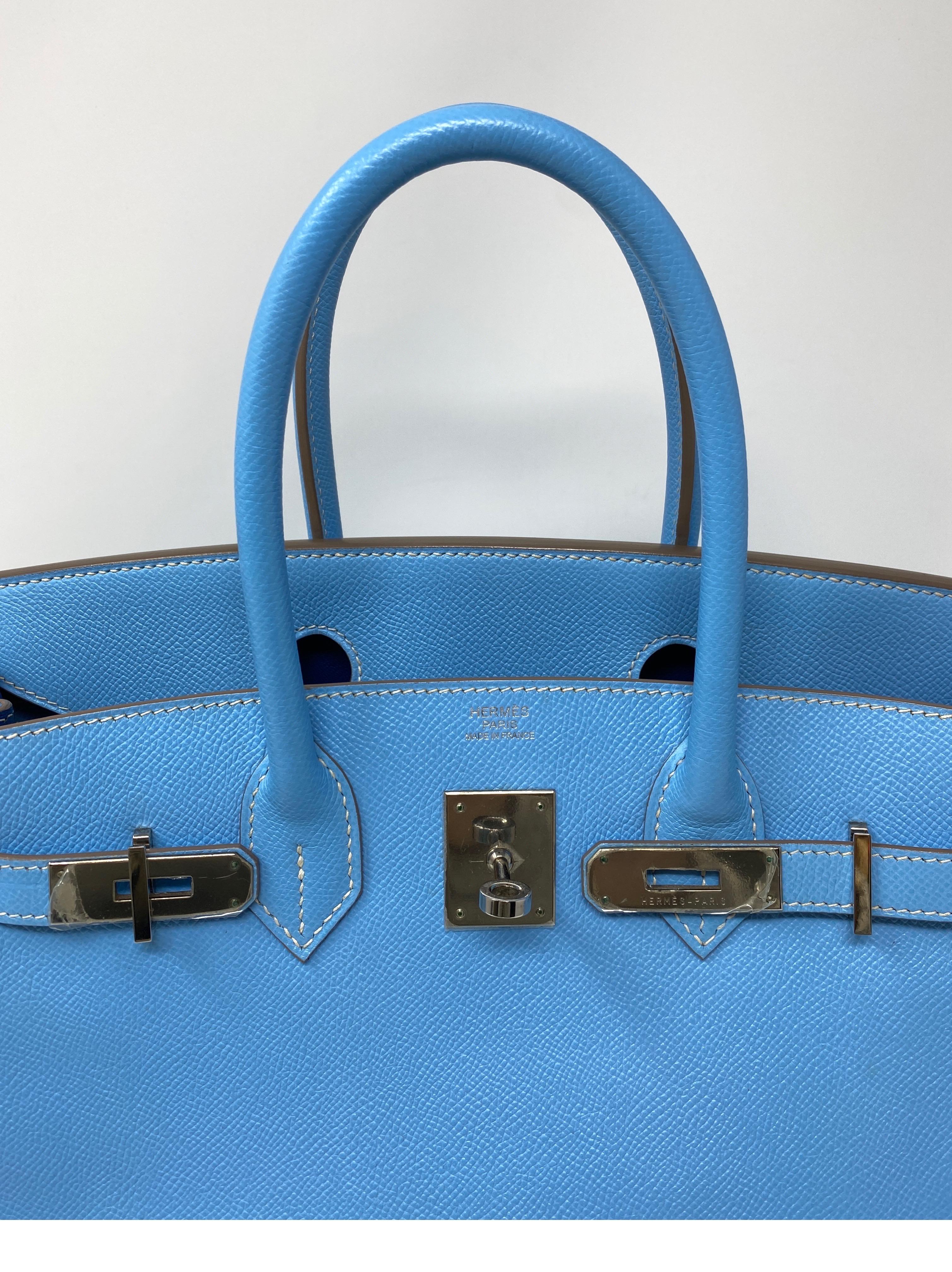 Hermes Birkin 30 Blue Paradis Bag 8