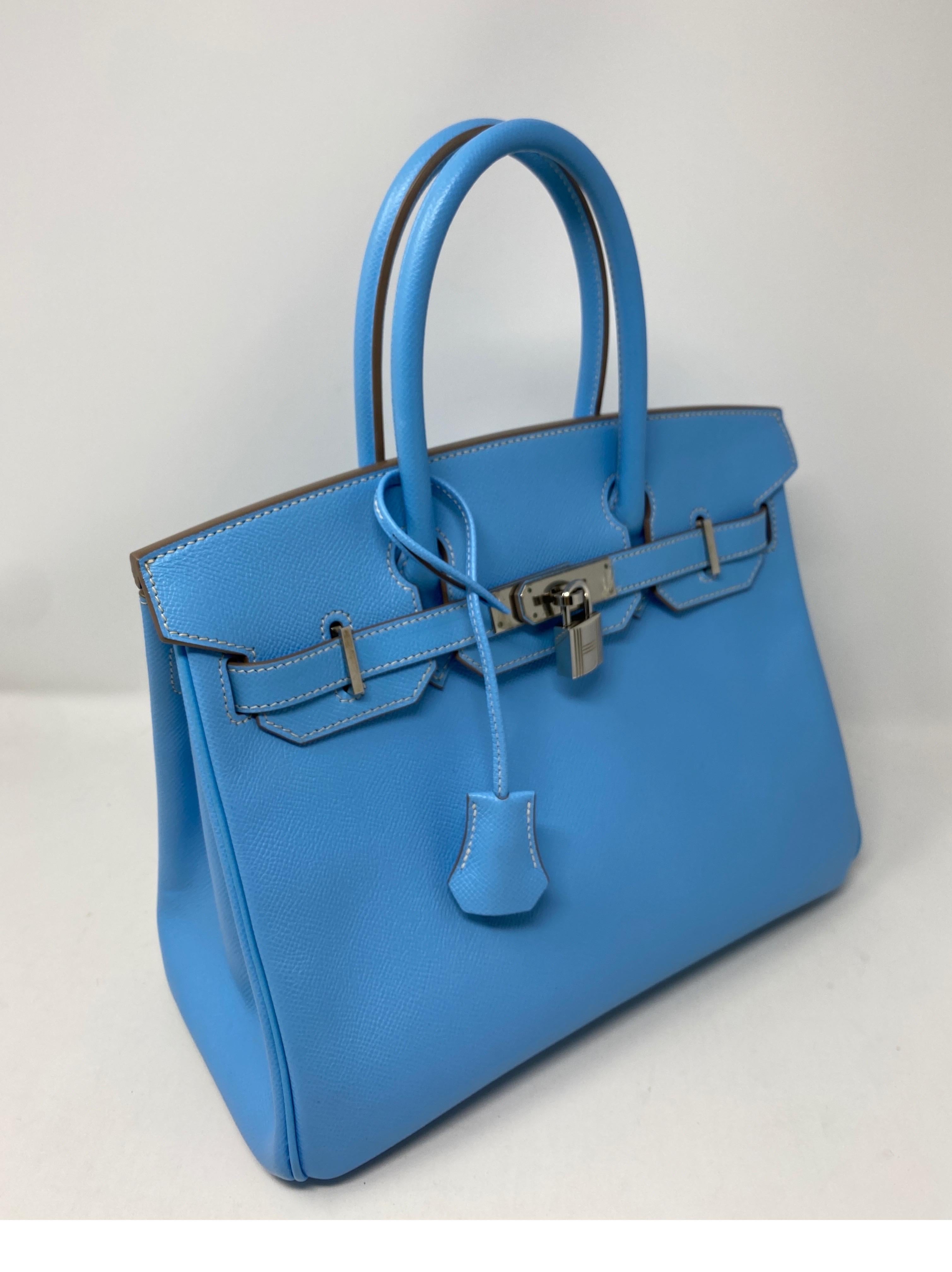 Hermes Birkin 30 Blue Paradis Bag 11