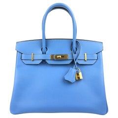 Hermes Birkin 30 Blue Paradise Epsom Gold Hardware