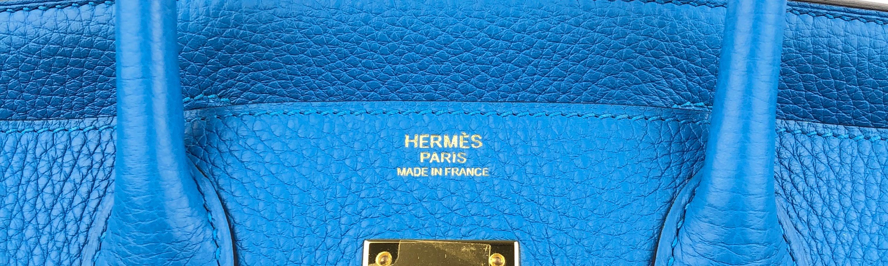 Hermes Birkin 30 Blue Zanzibar Gold Hardware 2017  2