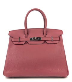 Hermes Birkin 30 Bois De Rose Rose Wood Pink Palladium Hardware