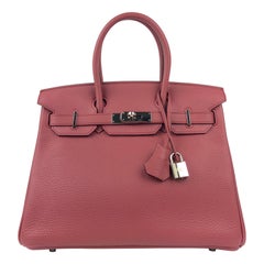 Hermes Birkin 30 Bois De Rose Rose Wood Pink Palladium Hardware