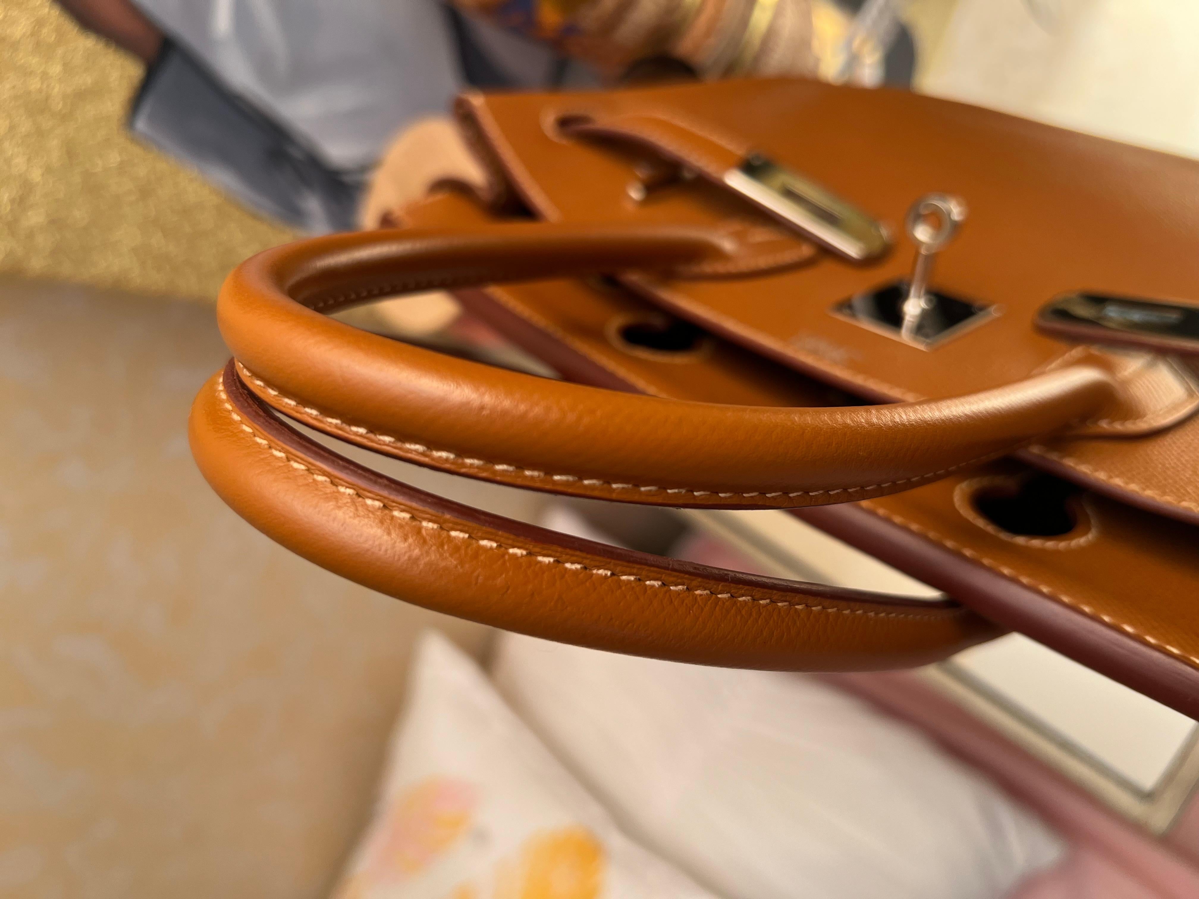 Hermes Birkin 30 Brown Epsom leather bag For Sale 12